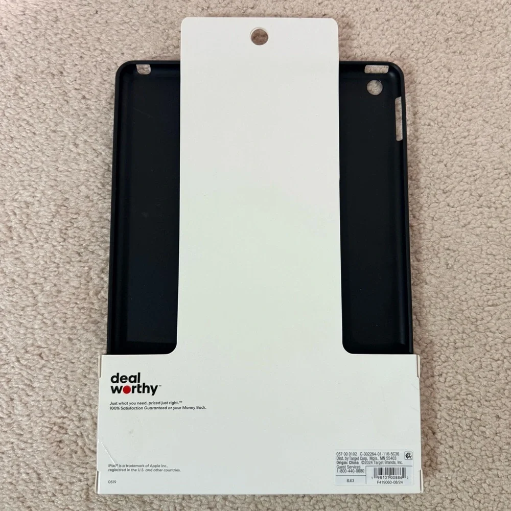 Black Tablet Case for 10.2-inch iPad (9th Gen)
